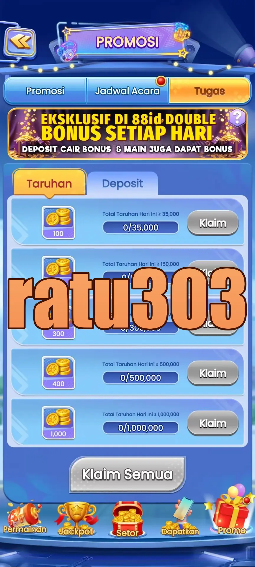 ratu303 Tangkapan Layar - APK Resmi